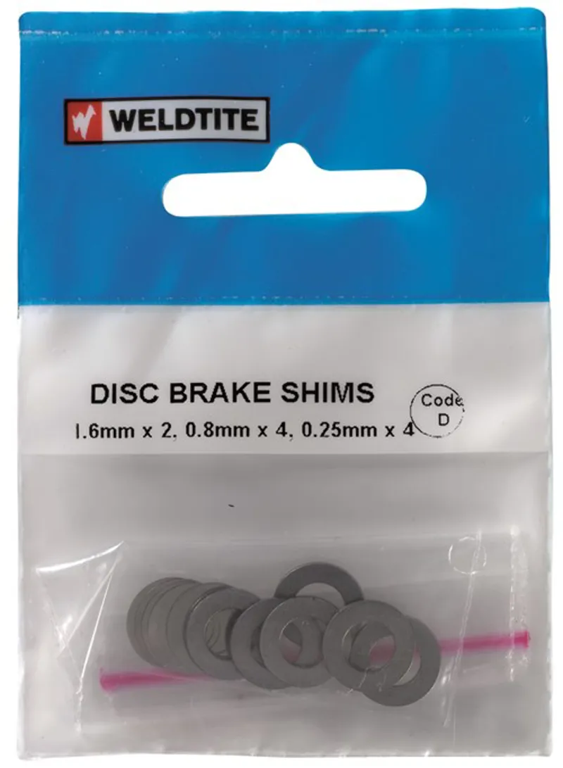 Weldtite Bikebits 08011 - Disc Brake Shims in Silver